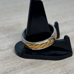 Gold and Silver Men's Ring